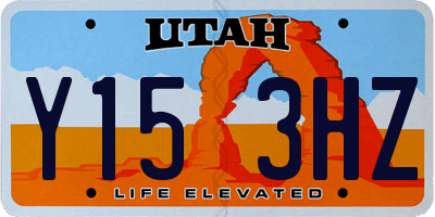 UT license plate Y153HZ