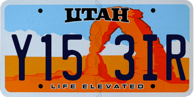 UT license plate Y153IR