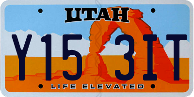 UT license plate Y153IT
