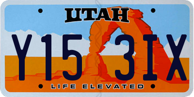 UT license plate Y153IX