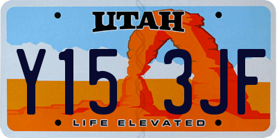 UT license plate Y153JF