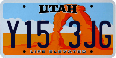 UT license plate Y153JG