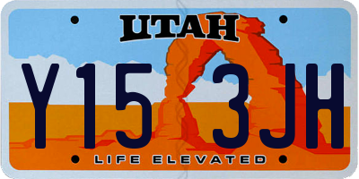UT license plate Y153JH