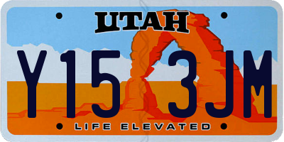 UT license plate Y153JM