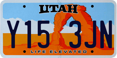 UT license plate Y153JN