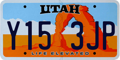 UT license plate Y153JP