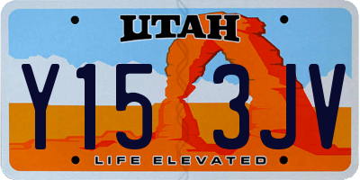 UT license plate Y153JV