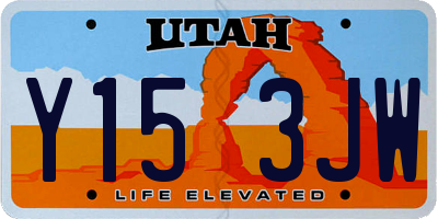UT license plate Y153JW