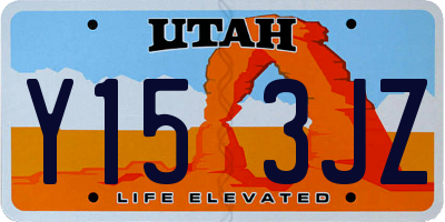UT license plate Y153JZ