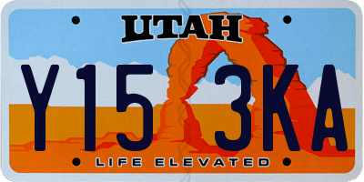 UT license plate Y153KA