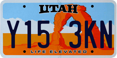 UT license plate Y153KN
