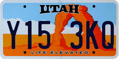 UT license plate Y153KQ