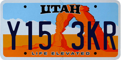 UT license plate Y153KR