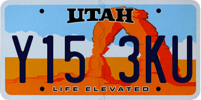 UT license plate Y153KU