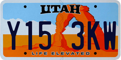 UT license plate Y153KW