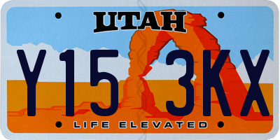 UT license plate Y153KX