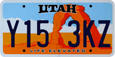UT license plate Y153KZ
