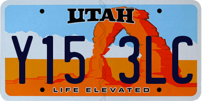 UT license plate Y153LC