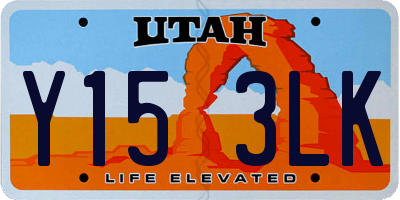UT license plate Y153LK