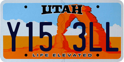 UT license plate Y153LL