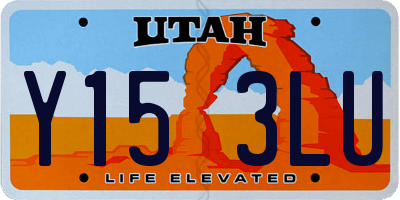 UT license plate Y153LU