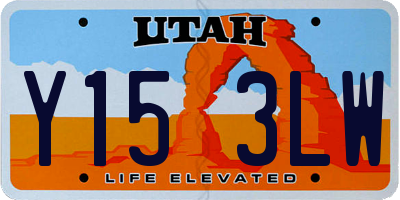 UT license plate Y153LW