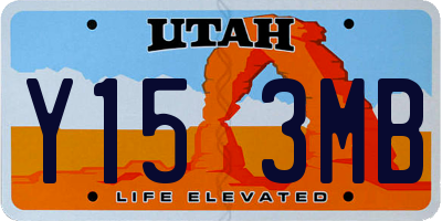 UT license plate Y153MB