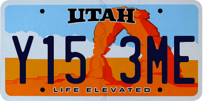 UT license plate Y153ME