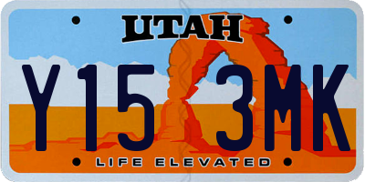 UT license plate Y153MK