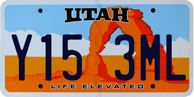 UT license plate Y153ML