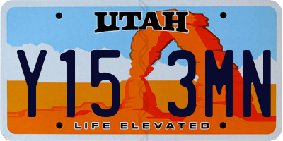 UT license plate Y153MN