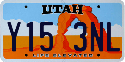 UT license plate Y153NL