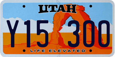 UT license plate Y153OO
