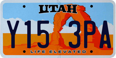 UT license plate Y153PA