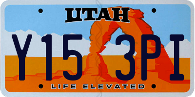 UT license plate Y153PI