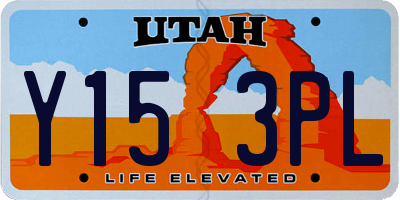 UT license plate Y153PL
