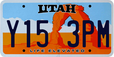 UT license plate Y153PM