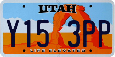 UT license plate Y153PP