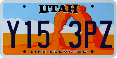 UT license plate Y153PZ