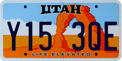 UT license plate Y153QE