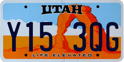 UT license plate Y153QG