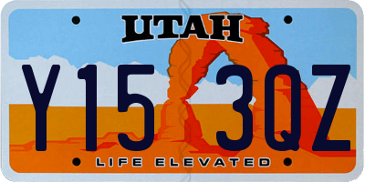UT license plate Y153QZ