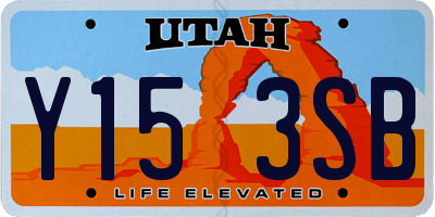 UT license plate Y153SB