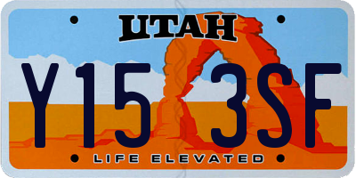 UT license plate Y153SF
