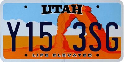 UT license plate Y153SG