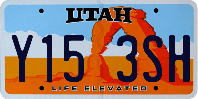 UT license plate Y153SH