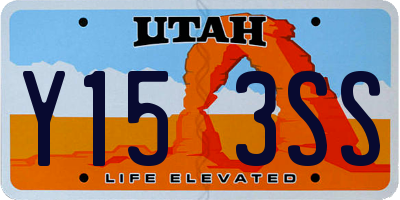 UT license plate Y153SS