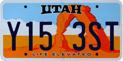 UT license plate Y153ST