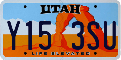 UT license plate Y153SU
