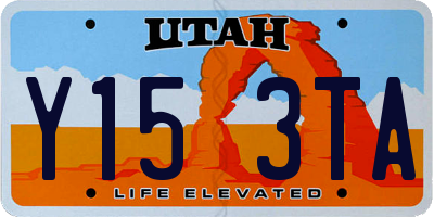 UT license plate Y153TA